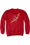 Gildan Justice League Movie Flash Forward Adult Crewneck Sweatshirt In Red