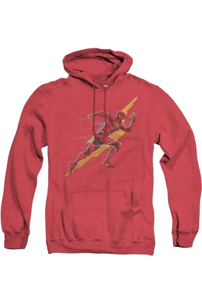 Gildan Justice League Movie Flash Forward Adult Heather Hoodie / Hooded Sweatshirt In Red