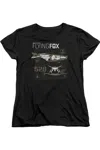 Gildan Justice League Movie Flying Fox Short Sleeve Womens Tee / T-shirt In Black