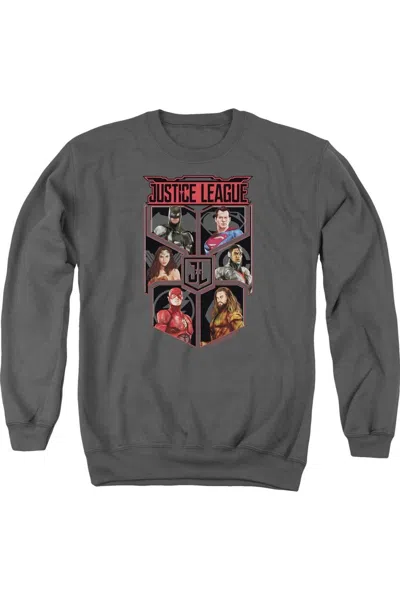 Gildan Justice League Movie League Of Six Adult Crewneck Sweatshirt In Pink