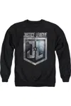 Gildan Justice League Movie Shield Logo Adult Crewneck Sweatshirt In Black