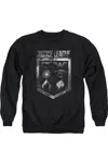 Gildan Justice League Movie Shield Of Emblems Adult Crewneck Sweatshirt In Black
