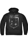 Gildan Justice League Movie Shield Of Emblems Adult Pull Over Hoodie / Hooded Sweatshirt In Black