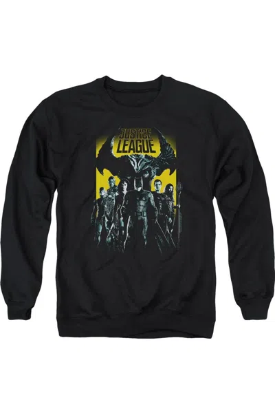 Gildan Justice League Movie Stand Up To Evil Adult Crewneck Sweatshirt In Black
