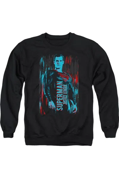 Gildan Justice League Movie Superman Adult Crewneck Sweatshirt In Black