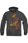 Gildan Justice League Movie The Flash Adult Heather Hoodie / Hooded Sweatshirt In Black