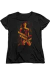 Gildan Justice League Movie Wonder Woman Short Sleeve Womens Tee / T-shirt In Black