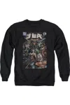 Gildan Justice League Of America #1 Cover Adult Crewneck Sweatshirt In Black