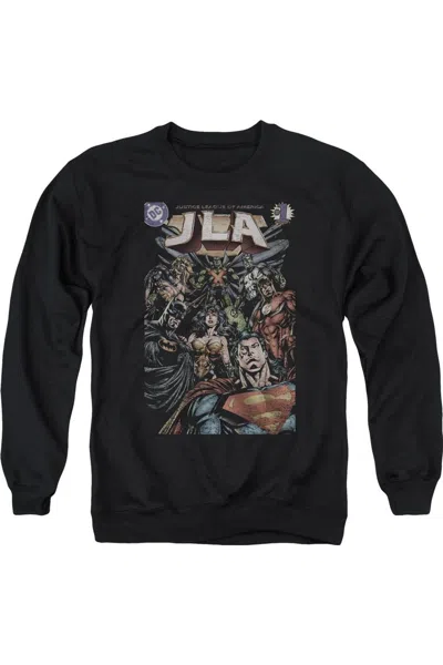 Gildan Justice League Of America #1 Cover Adult Crewneck Sweatshirt In Black