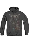 Gildan Justice League Of America #1 Cover Adult Heather Hoodie / Hooded Sweatshirt In Black