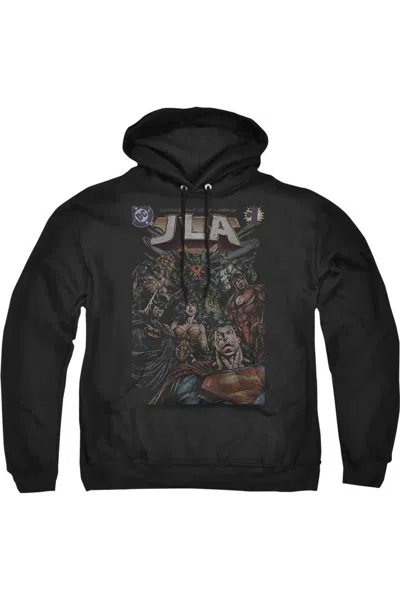 Gildan Justice League Of America #1 Cover Adult Pull Over Hoodie / Hooded Sweatshirt In Black