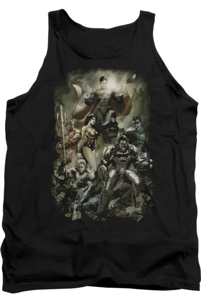Gildan Justice League Of America Aftermath Adult Tank Top In Black