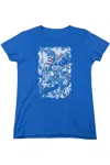 Gildan Justice League Of America American Justice Short Sleeve Womens Tee / T-shirt In Blue
