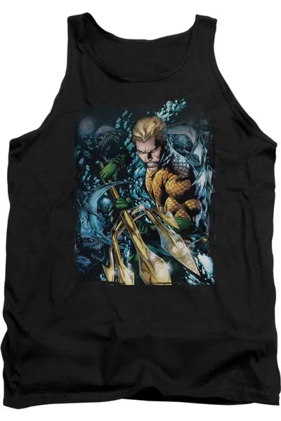 Gildan Justice League Of America Aquaman #1 Adult Tank Top In Black