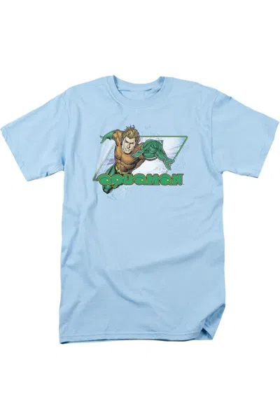 Gildan Justice League Of America Aquaman Short Sleeve Adult Tee / T-shirt In Blue