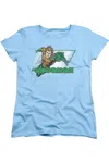 Gildan Justice League Of America Aquaman Short Sleeve Womens Tee / T-shirt In Blue
