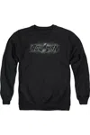 Gildan Justice League Of America Aquaman Title Adult Crewneck Sweatshirt In Black