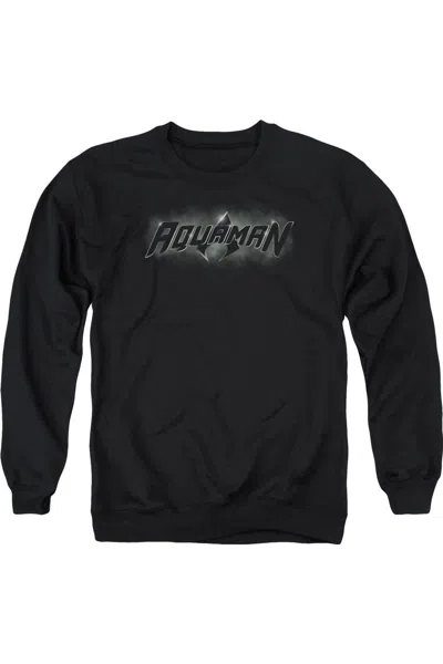 Gildan Justice League Of America Aquaman Title Adult Crewneck Sweatshirt In Black