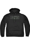 Gildan Justice League Of America Aquaman Title Adult Pull Over Hoodie / Hooded Sweatshirt In Black
