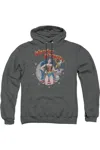 Gildan Justice League Of America At Your Service Adult Pull Over Hoodie / Hooded Sweatshirt In Pink