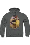 Gildan Justice League Of America Batgirl Bombshell Adult Pull Over Hoodie / Hooded Sweatshirt In Pink