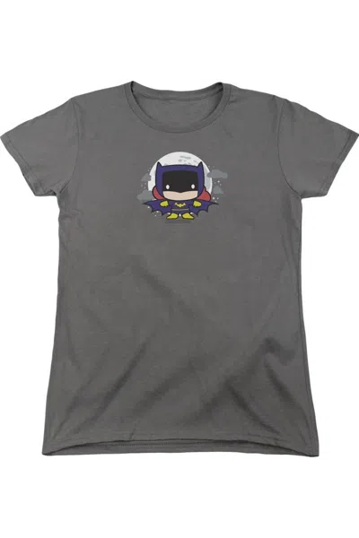 Gildan Justice League Of America Batgirl Chibi Short Sleeve Women´s Tee / T-shirt In Gray