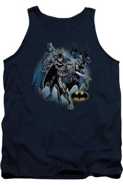 Gildan Justice League Of America Batman Collage Adult Tank Top In Blue