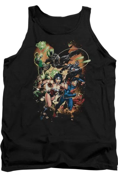 Gildan Justice League Of America Battle Ready Adult Tank Top In Black