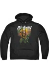 Gildan Justice League Of America Beach Sunset Adult Pull Over Hoodie / Hooded Sweatshirt In Black