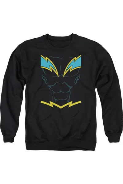 Gildan Justice League Of America Black Lightning Adult Crewneck Sweatshirt