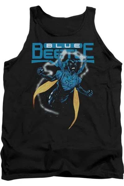 Gildan Justice League Of America Blue Beetle Adult Tank Top In Black