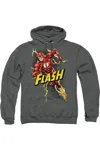 Gildan Justice League Of America Bolt Run Adult Pull Over Hoodie / Hooded Sweatshirt In Pink