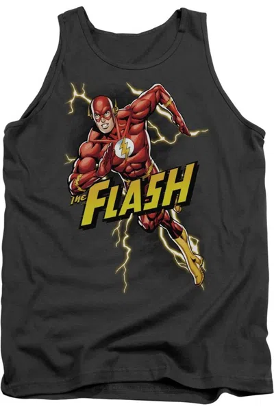 Gildan Justice League Of America Bolt Run Adult Tank Top In Pink
