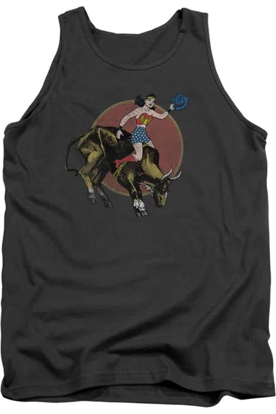 Gildan Justice League Of America Bull Rider Adult Tank Top In Pink