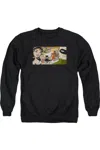 Gildan Justice League Of America Cinematic League Adult Crewneck Sweatshirt In Black