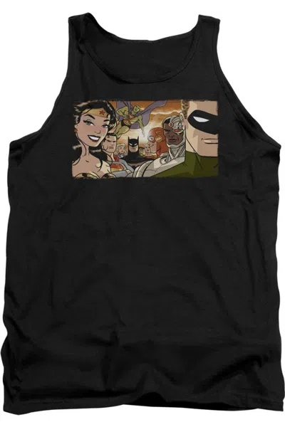 Gildan Justice League Of America Cinematic League Adult Tank Top In Black