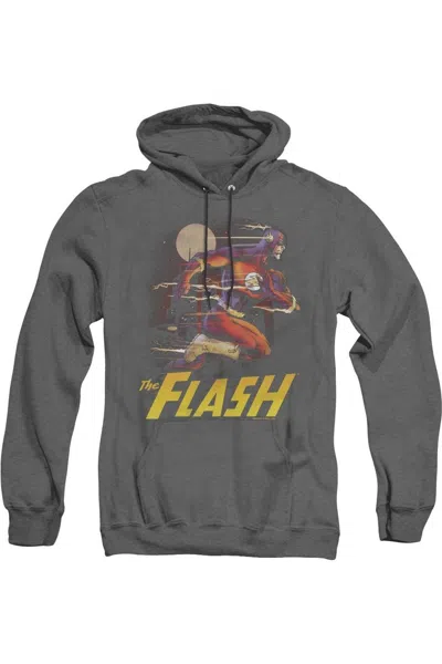 Gildan Justice League Of America City Run Adult Heather Hoodie / Hooded Sweatshirt In Black