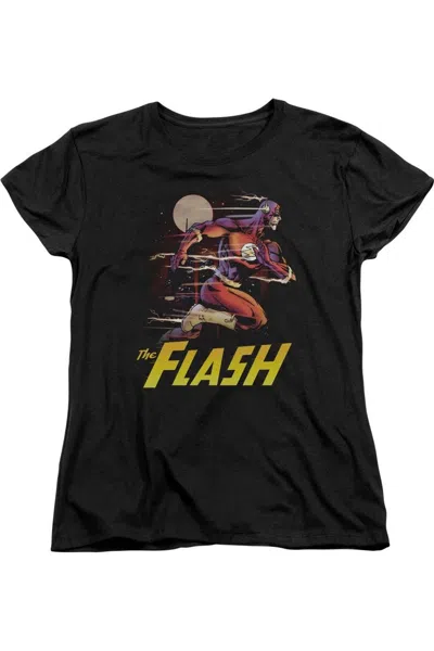 Gildan Justice League Of America City Run Short Sleeve Womens Tee / T-shirt In Black