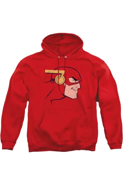 Gildan Justice League Of America Cooke Head Adult Pull Over Hoodie / Hooded Sweatshirt In Red