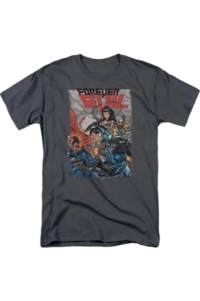 Gildan Justice League Of America Crime Syndicate Short Sleeve Adult Tee / T-shirt In Gray
