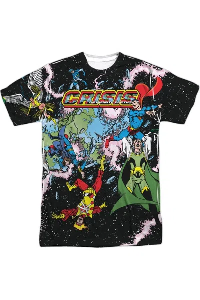 Gildan Justice League Of America Crisis Variant Short Sleeve Adult Poly Crew Tee / T-shirt In White