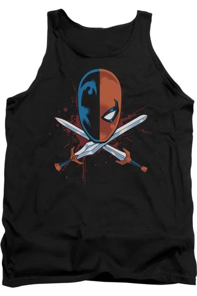 Gildan Justice League Of America Crossed Swords Adult Tank Top In Black