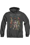 Gildan Justice League Of America Dark Days Adult Heather Hoodie / Hooded Sweatshirt In Black