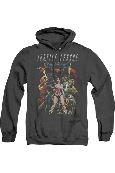 Gildan Justice League Of America Dark Days Adult Heather Hoodie / Hooded Sweatshirt In Black