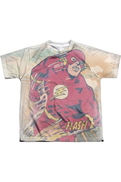 Gildan Kids' Justice League Of America Daytime Run Short Sleeve Youth Poly Crew Tee / T-shirt In Multi