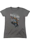 Gildan Justice League Of America Deathstroke Retro Short Sleeve Womens Tee / T-shirt In Pink