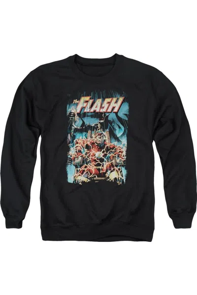 Gildan Justice League Of America Electric Chair Adult Crewneck Sweatshirt In Black