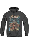 Gildan Justice League Of America Electric Chair Adult Heather Hoodie / Hooded Sweatshirt In Black