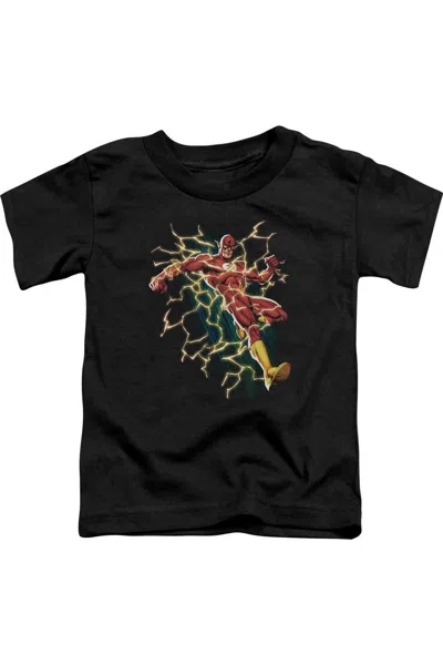 Gildan Kids' Justice League Of America Electric Death Short Sleeve Youth Tee / T-shirt In Black