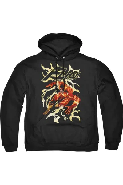 Gildan Justice League Of America Electric Run Adult Pull Over Hoodie / Hooded Sweatshirt In Black